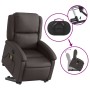 Dark Brown Genuine Leather Liftable Massage Recliner by , Armchairs - Ref: Foro24-3204267, Price: 413,64 €, Discount: %
