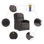 Dark Brown Genuine Leather Liftable Massage Recliner by , Armchairs - Ref: Foro24-3204267, Price: 413,64 €, Discount: %