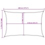 Toldo de vela rojo HDPE 160 g/m² 3x4,5 m