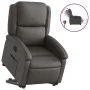 Sillón reclinable eléctrico elevable cuero auténtico gris de , Sillones - Ref: Foro24-3204273, Precio: 432,61 €, Descuento: %