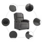 Grauer elektrisch anhebbarer Lehnstuhl aus echtem Leder von , Sessel - Ref: Foro24-3204273, Preis: 411,90 €, Rabatt: %
