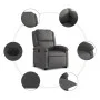 Gray Genuine Leather Electric Liftable Recliner Chair by , Armchairs - Ref: Foro24-3204273, Price: 432,61 €, Discount: %