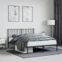 Estructura de cama con cabecero metal negro 140x190 cm de , Camas y somieres - Ref: Foro24-374437, Precio: 102,73 €, Descuent...
