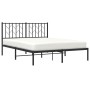 Bed frame with black metal headboard 140x190 cm by , Beds and slatted bases - Ref: Foro24-374437, Price: 104,17 €, Discount: %