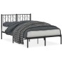 Estructura de cama con cabecero metal negro 120x200 cm de , Camas y somieres - Ref: Foro24-374435, Precio: 96,11 €, Descuento: %