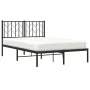 Bed frame with black metal headboard 120x200 cm by , Beds and slatted bases - Ref: Foro24-374435, Price: 94,31 €, Discount: %