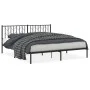 Bed frame with black metal headboard 183x213 cm by , Beds and slatted bases - Ref: Foro24-374442, Price: 102,10 €, Discount: %