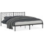 Estructura de cama con cabecero metal negro 183x213 cm de , Camas y somieres - Ref: Foro24-374442, Precio: 103,43 €, Descuent...
