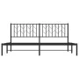 Bed frame with black metal headboard 183x213 cm by , Beds and slatted bases - Ref: Foro24-374442, Price: 102,10 €, Discount: %