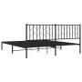 Bed frame with black metal headboard 183x213 cm by , Beds and slatted bases - Ref: Foro24-374442, Price: 102,10 €, Discount: %