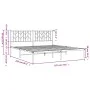 Bed frame with black metal headboard 183x213 cm by , Beds and slatted bases - Ref: Foro24-374442, Price: 102,10 €, Discount: %