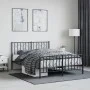 Estructura de cama cabecero y pie de cama metal negro 135x190cm de , Camas y somieres - Ref: Foro24-374454, Precio: 97,31 €, ...