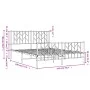 Black metal headboard and footboard bed frame 135x190cm by , Beds and slatted bases - Ref: Foro24-374454, Price: 97,41 €, Dis...