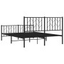 Estructura de cama cabecero y pie de cama metal negro 140x200cm