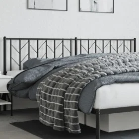 Black metal headboard 200 cm by , Headboards and footboards - Ref: Foro24-374475, Price: 38,91 €, Discount: %