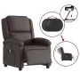 Dunkelbrauner elektrischer Massagesessel aus echtem Leder von , Sessel - Ref: Foro24-3204259, Preis: 391,80 €, Rabatt: %