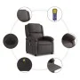 Sillón de masaje eléctrico cuero auténtico marrón oscuro de , Sillones - Ref: Foro24-3204259, Precio: 391,74 €, Descuento: %