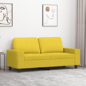 2 seater sofa in light yellow fabric 140 cm by , Sofas - Ref: Foro24-359396, Price: 238,09 €, Discount: %