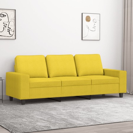 Sofá de 3 plazas de tela amarillo claro 180 cm de , Sofás - Ref: Foro24-359404, Precio: 304,97 €, Descuento: %
