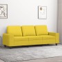 Sofá de 3 plazas de tela amarillo claro 180 cm de , Sofás - Ref: Foro24-359404, Precio: 304,97 €, Descuento: %