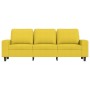Sofá de 3 plazas de tela amarillo claro 180 cm de , Sofás - Ref: Foro24-359404, Precio: 304,97 €, Descuento: %