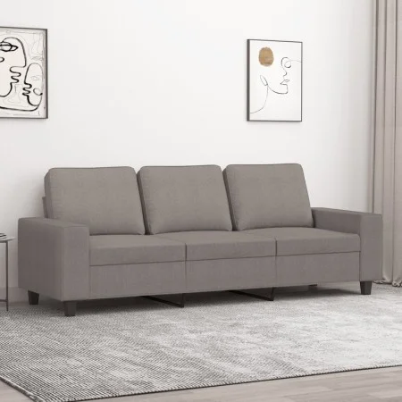 3-seater sofa in taupe gray fabric 180 cm by , Sofas - Ref: Foro24-359406, Price: 283,22 €, Discount: %