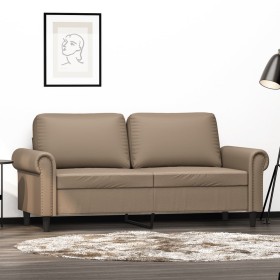2-seater sofa in cappuccino-colored synthetic leather 140 cm by , Sofas - Ref: Foro24-359508, Price: 244,15 €, Discount: %
