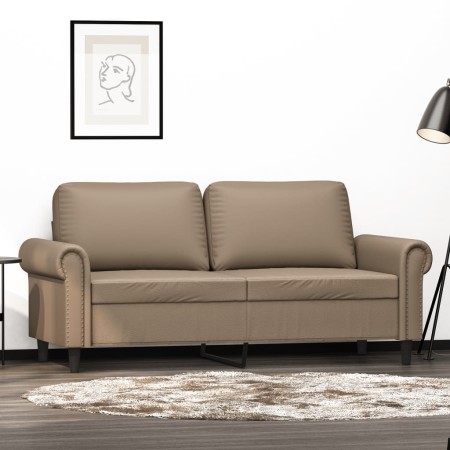 2-seater sofa in cappuccino-colored synthetic leather 140 cm by , Sofas - Ref: Foro24-359508, Price: 244,15 €, Discount: %