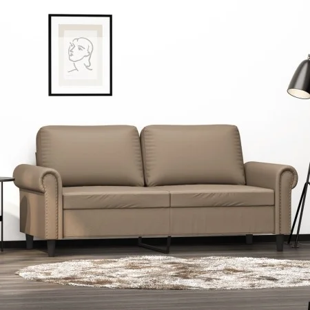 2-seater sofa in cappuccino-colored synthetic leather 140 cm by , Sofas - Ref: Foro24-359508, Price: 236,25 €, Discount: %