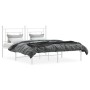 Bettgestell aus Metall mit weißem Kopfteil 150x200 cm von , Betten und Lattenroste - Ref: Foro24-374390, Preis: 105,42 €, Rab...