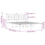 Bettgestell aus Metall mit weißem Kopfteil 150x200 cm von , Betten und Lattenroste - Ref: Foro24-374390, Preis: 105,42 €, Rab...
