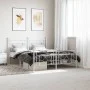Bettgestell aus Metall mit Kopfteil und weißem Fußteil 160x200 cm von , Betten und Lattenroste - Ref: Foro24-374409, Preis: 1...