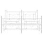 Bettgestell aus Metall mit Kopfteil und weißem Fußteil 160x200 cm von , Betten und Lattenroste - Ref: Foro24-374409, Preis: 1...