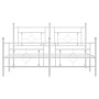 Bettgestell aus Metall mit Kopfteil und weißem Fußteil 160x200 cm von , Betten und Lattenroste - Ref: Foro24-374409, Preis: 1...