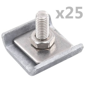 Trellis connector 25 sets silver by vidaXL, Accessories for gates and fences - Ref: Foro24-144500, Price: 35,01 €, Discount: %