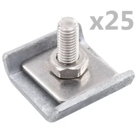 Trellis connector 25 sets silver by vidaXL, Accessories for gates and fences - Ref: Foro24-144500, Price: 34,29 €, Discount: %