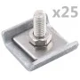 Conector de enrejado 25 sets plateado de vidaXL, Accesorios para rejas y vallas - Ref: Foro24-144500, Precio: 34,29 €, Descue...