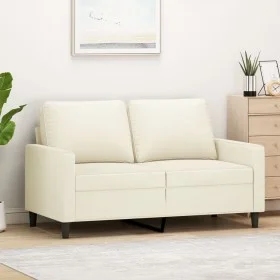 Cream velvet 2-seater sofa 120 cm by , Sofas - Ref: Foro24-359197, Price: 248,70 €, Discount: %