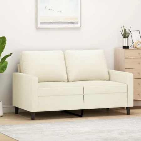Cremefarbenes 2-Sitzer-Sofa aus Samt, 120 cm von , Sofas - Ref: Foro24-359197, Preis: 248,70 €, Rabatt: %