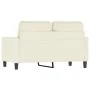 Cremefarbenes 2-Sitzer-Sofa aus Samt, 120 cm von , Sofas - Ref: Foro24-359197, Preis: 248,70 €, Rabatt: %