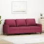 Red velvet 3-seater sofa 180 cm by , Sofas - Ref: Foro24-359213, Price: 238,29 €, Discount: %