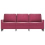 3-Sitzer-Sofa aus rotem Samt, 180 cm von , Sofas - Ref: Foro24-359213, Preis: 244,13 €, Rabatt: %