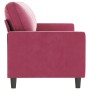 3-Sitzer-Sofa aus rotem Samt, 180 cm von , Sofas - Ref: Foro24-359213, Preis: 244,13 €, Rabatt: %