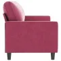 Red velvet 3-seater sofa 180 cm by , Sofas - Ref: Foro24-359213, Price: 238,29 €, Discount: %
