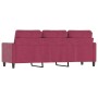 3-Sitzer-Sofa aus rotem Samt, 180 cm von , Sofas - Ref: Foro24-359213, Preis: 244,13 €, Rabatt: %