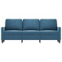 3-Sitzer-Sofa aus blauem Samt, 180 cm von , Sofas - Ref: Foro24-359218, Preis: 340,12 €, Rabatt: %