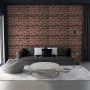 Paneles de pared 3D diseño de ladrillo 10 uds EPS marrón oscuro