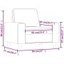 Taupegrauer Stoffsessel 60 cm von , Sofas - Ref: Foro24-359382, Preis: 212,00 €, Rabatt: %