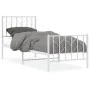 Metallbettgestell mit Kopf- und Fußteil weiß 75x190 cm von , Betten und Lattenroste - Ref: Foro24-374494, Preis: 62,81 €, Rab...
