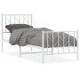 Metallbettgestell mit Kopf- und Fußteil weiß 75x190 cm von , Betten und Lattenroste - Ref: Foro24-374494, Preis: 63,72 €, Rab...
